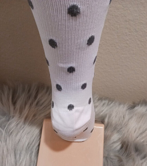 Knee High Socks With Polka Dots Pattern In White Size S/M - Picture 12 of 12